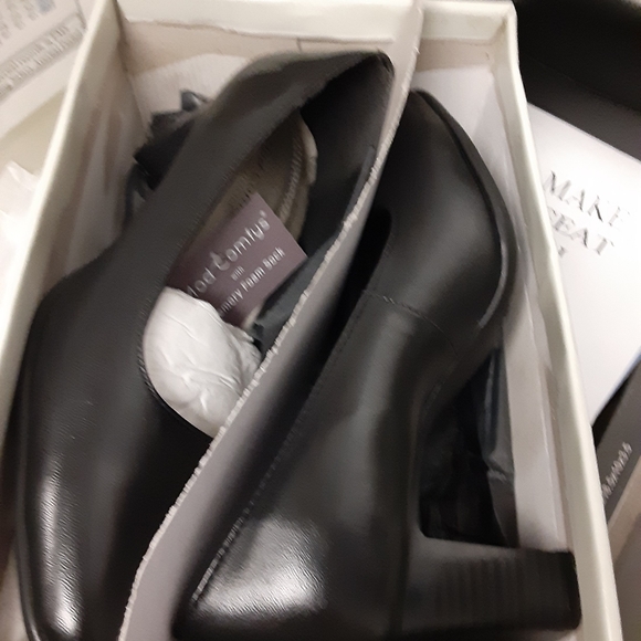 Mod comfy black Black block heel professional shoe - Picture 4 of 6